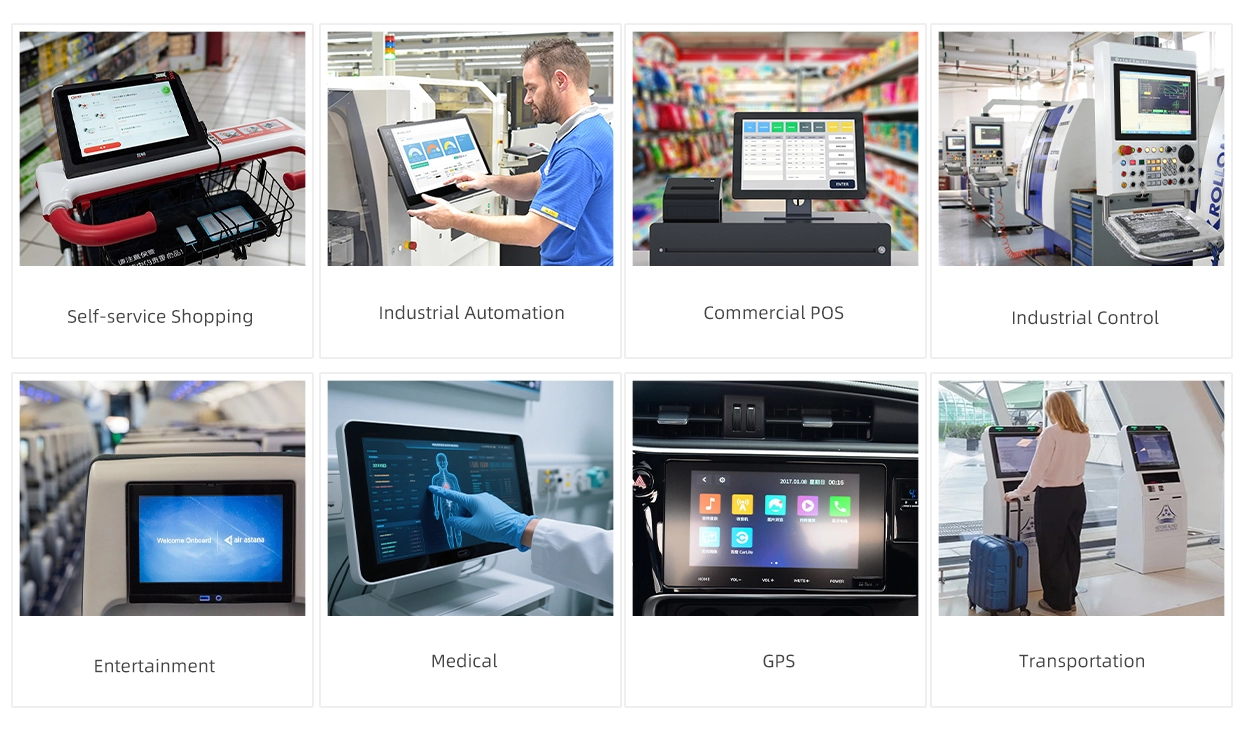 3,5 ila 13,3 inç arası kapasitif dokunmatik ekran