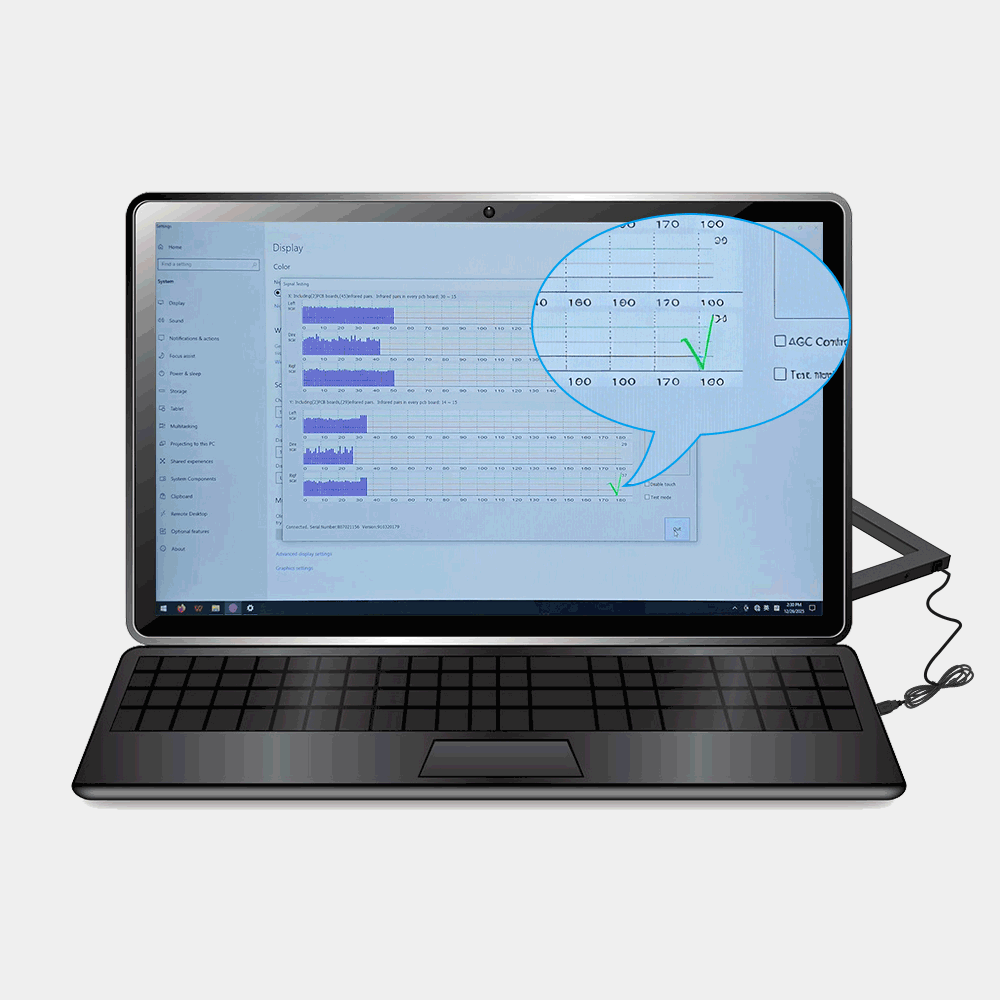 TK kızıl&ouml;tesi dokunmatik ekranı aşağıdaki gibi takın: