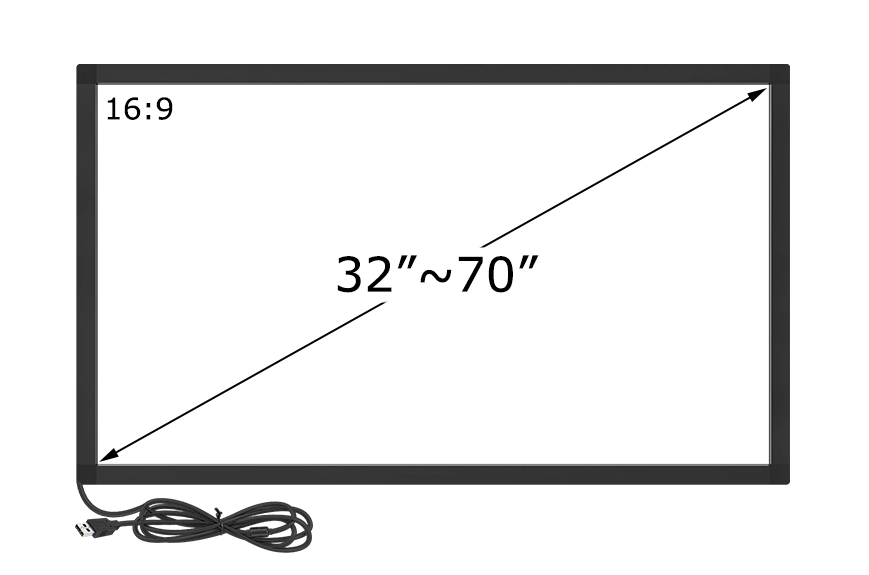 Kızıl&ouml;tesi Dokunmatik &Ccedil;er&ccedil;eve 32 - 70 İn&ccedil; (TF Serisi)